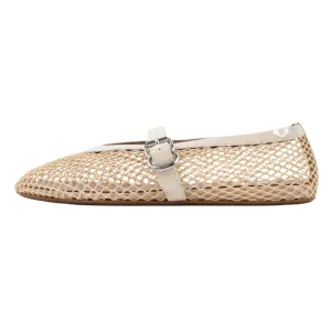 Alaia Ballet Flats Fishnet Patent 38