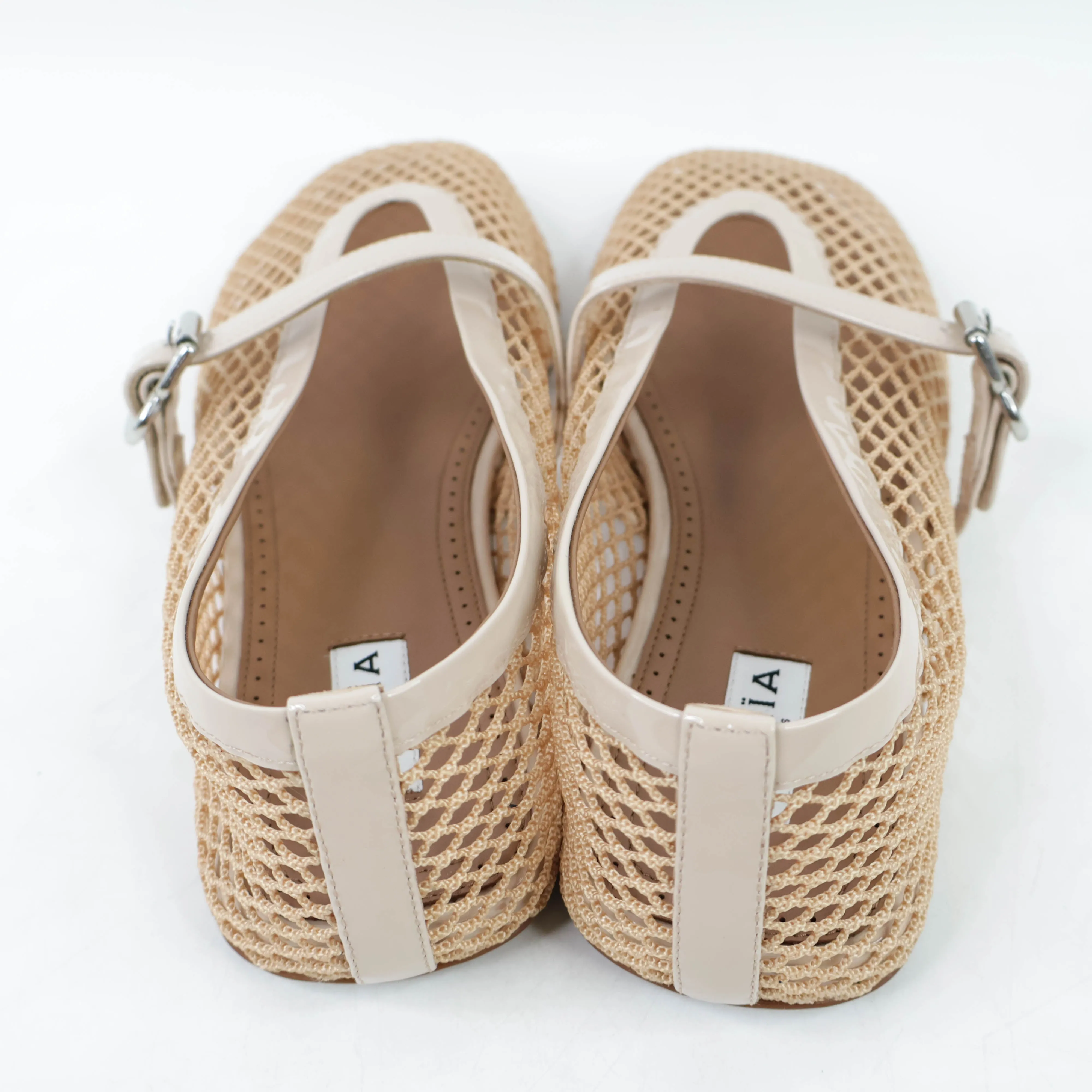 Alaia Ballet Flats Fishnet Patent 38