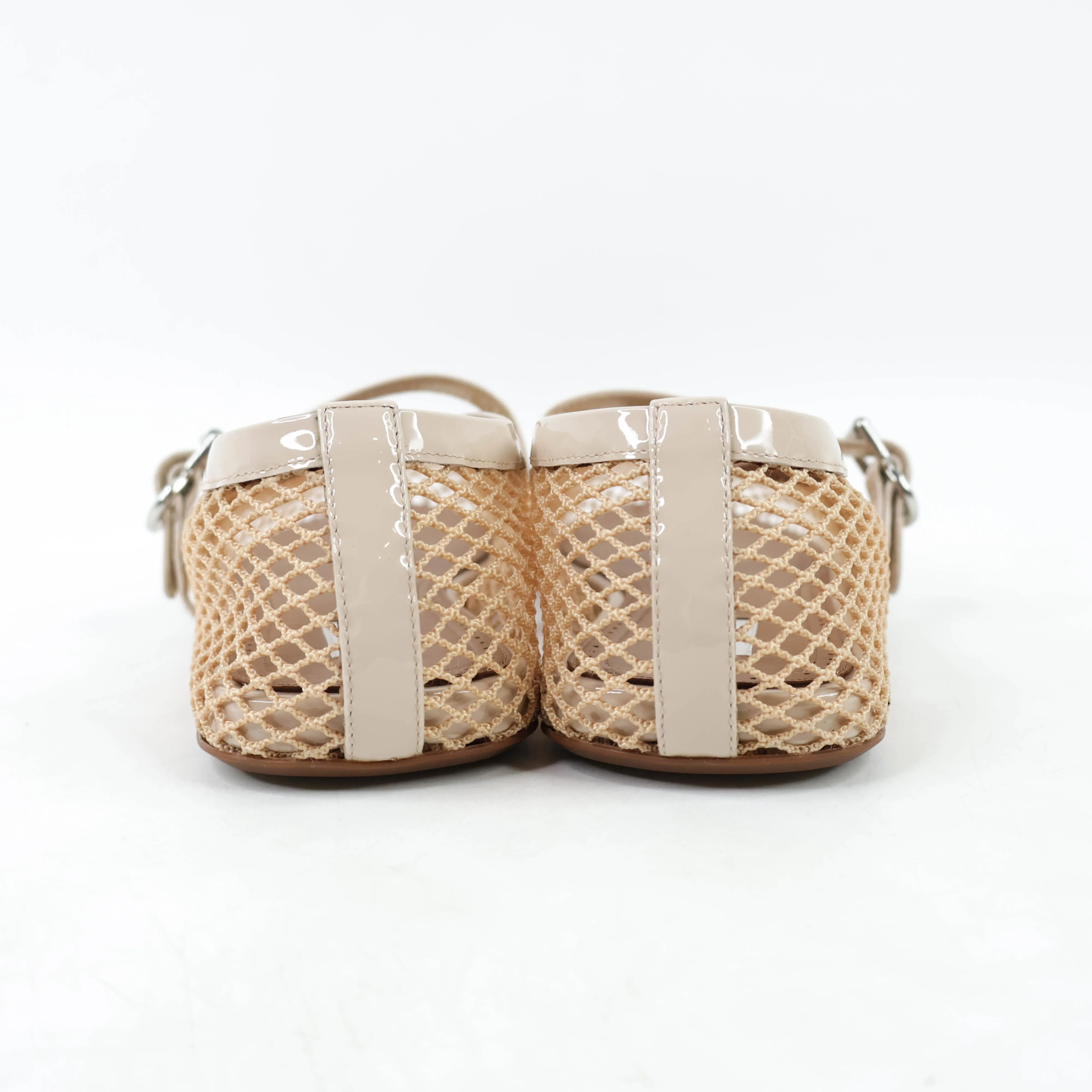 Alaia Ballet Flats Fishnet Patent 38