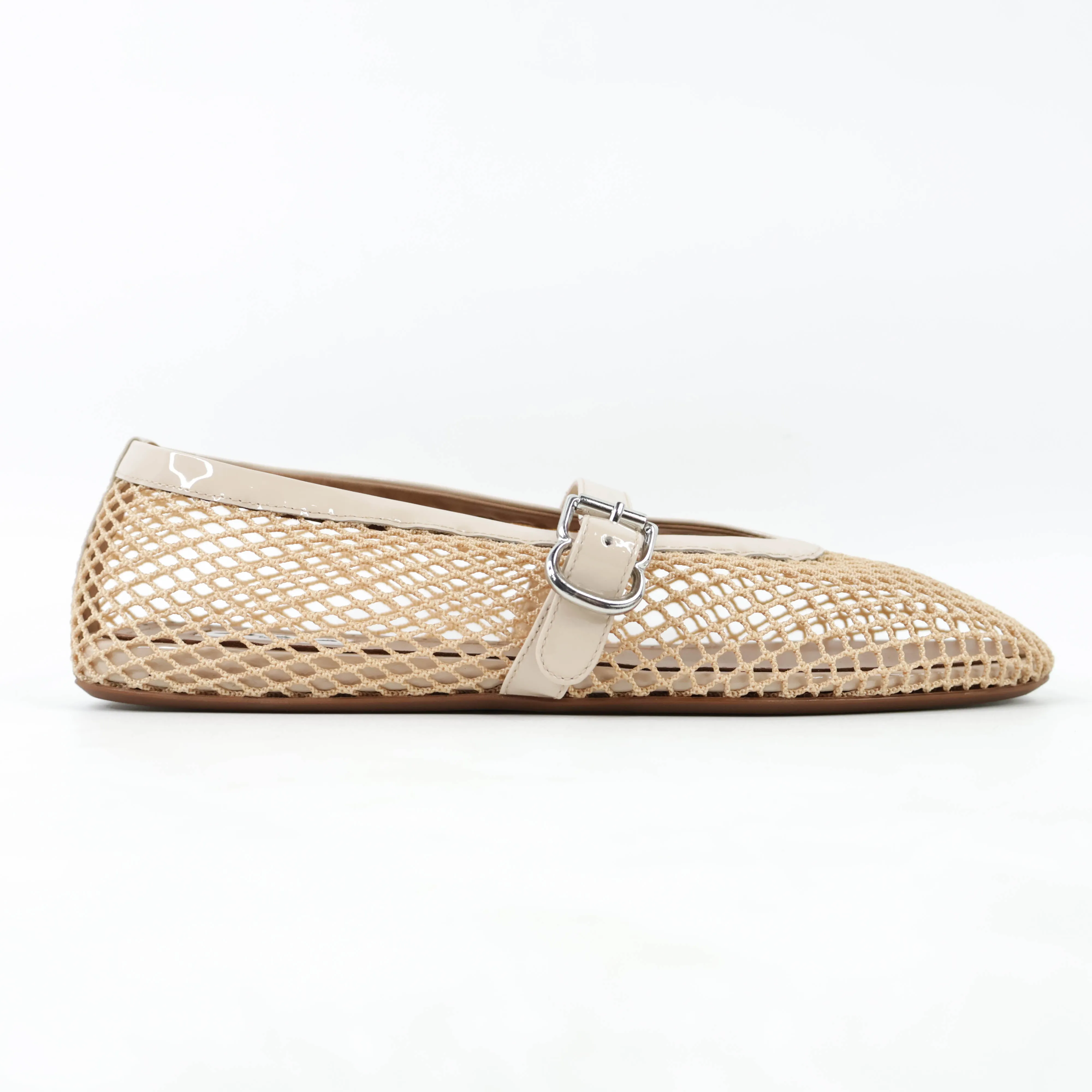 Alaia Ballet Flats Fishnet Patent 38