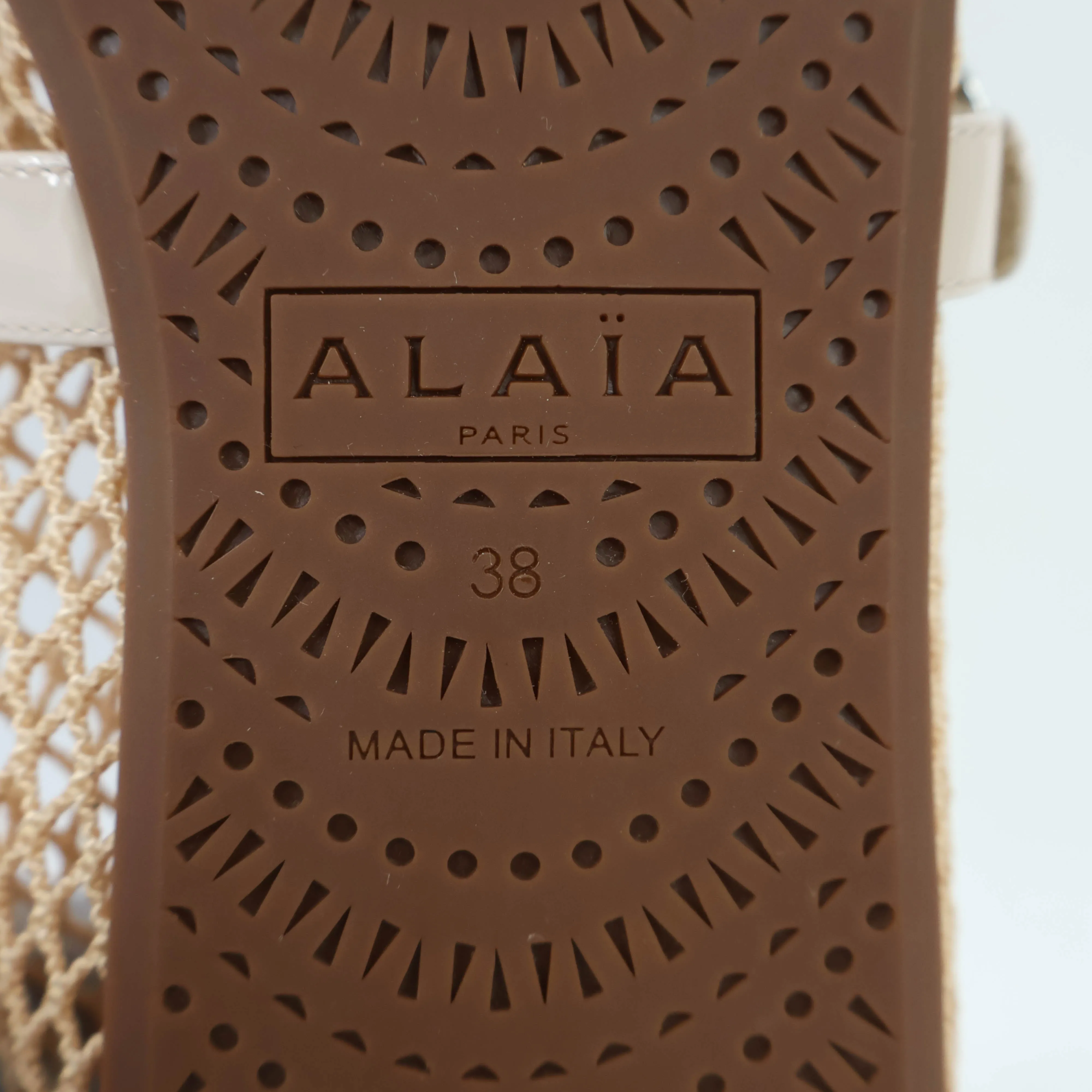 Alaia Ballet Flats Fishnet Patent 38