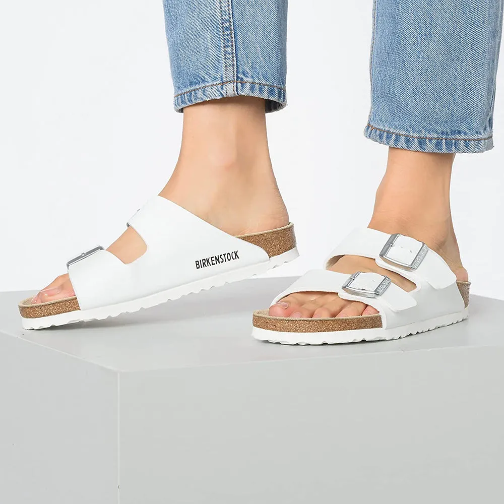 Birkenstock Unisex White Double Buckle Cork 37N Arizona Sandals - 51733-37