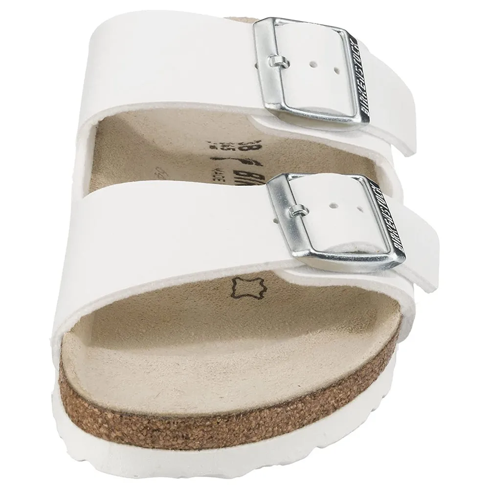 Birkenstock Unisex White Double Buckle Cork 37N Arizona Sandals - 51733-37