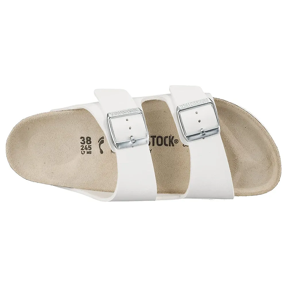 Birkenstock Unisex White Double Buckle Cork 37N Arizona Sandals - 51733-37