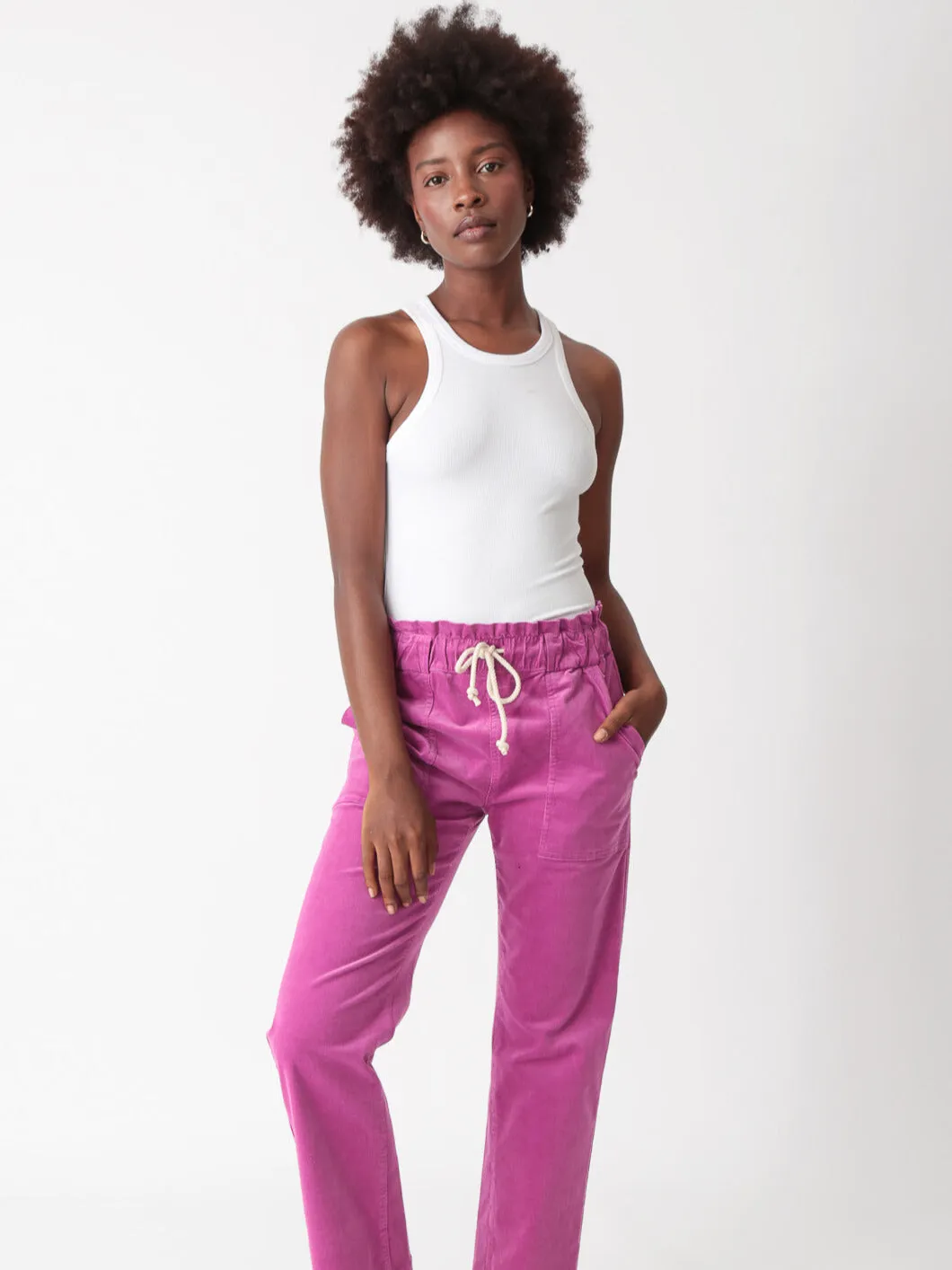Easy Pant - Berry Corduroy