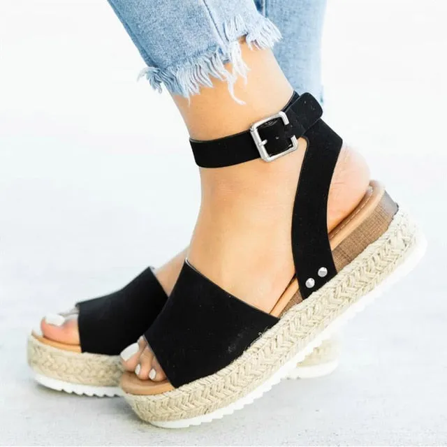 Flip Flop Chaussures Women Sandals Plus Size Wedges  Shoes 2019