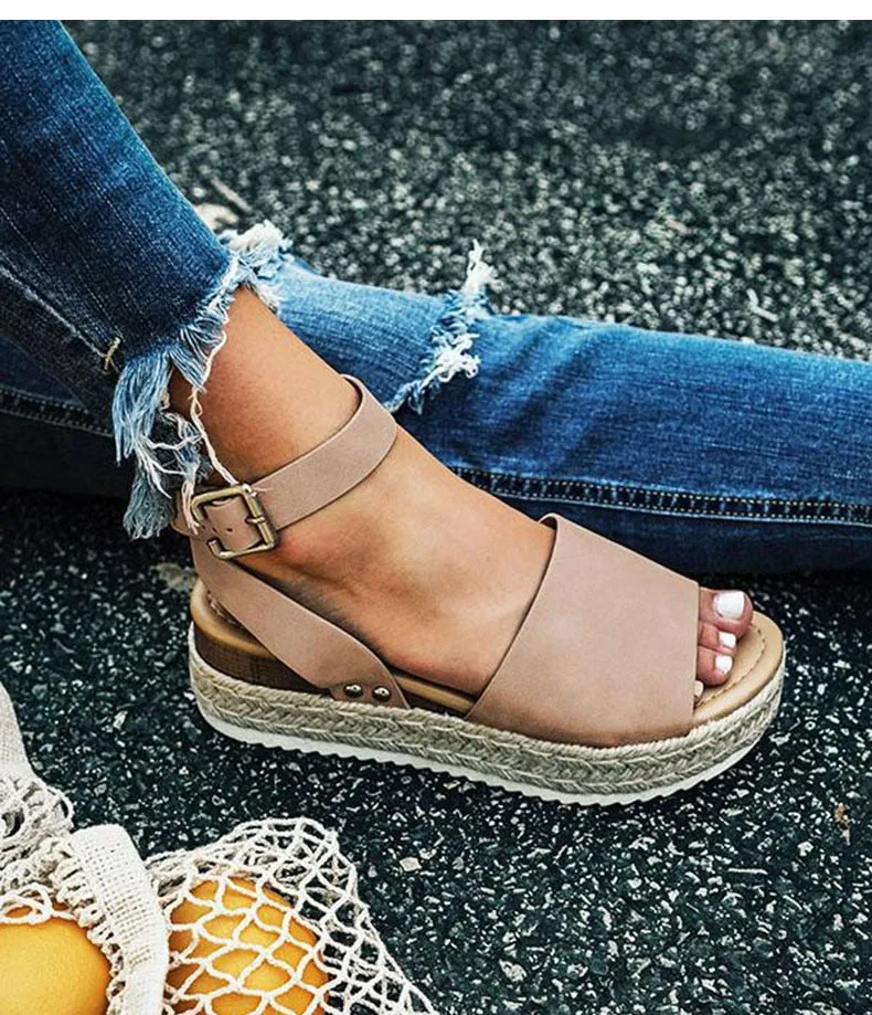 Flip Flop Chaussures Women Sandals Plus Size Wedges  Shoes 2019