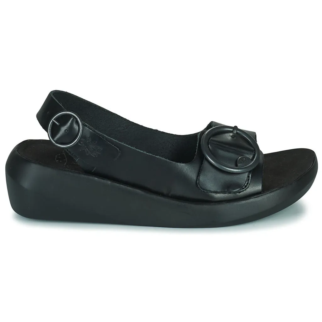 Fly London Berk754Fly Leather Women's Wedge Heel Sandals