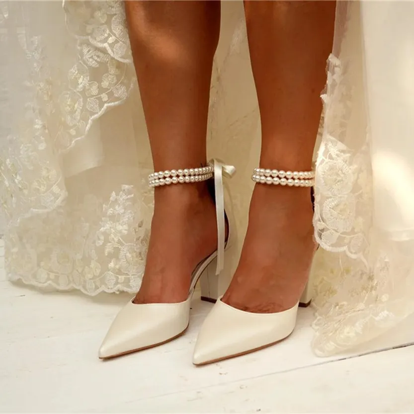 Funki Buys | Shoes | Women's Satin and Pearl Wedding Shoes