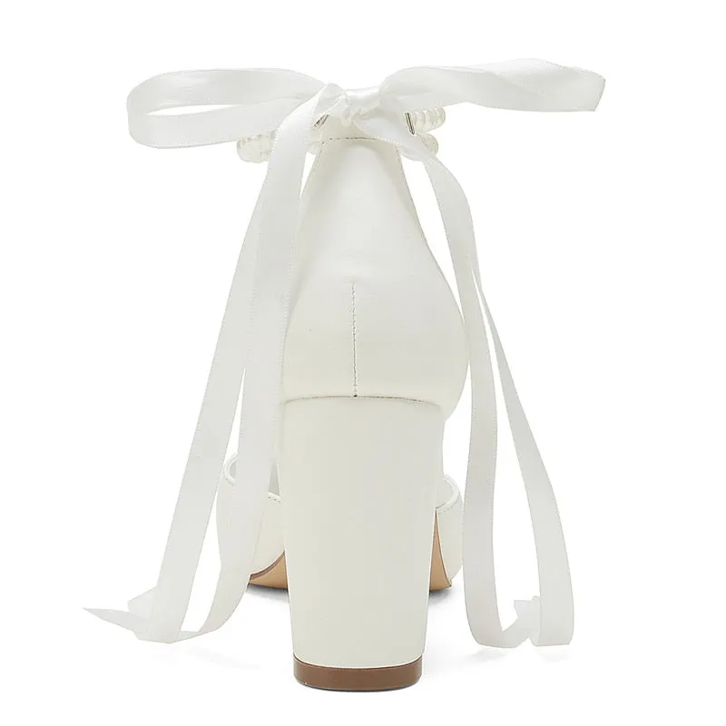 Funki Buys | Shoes | Women's Satin and Pearl Wedding Shoes