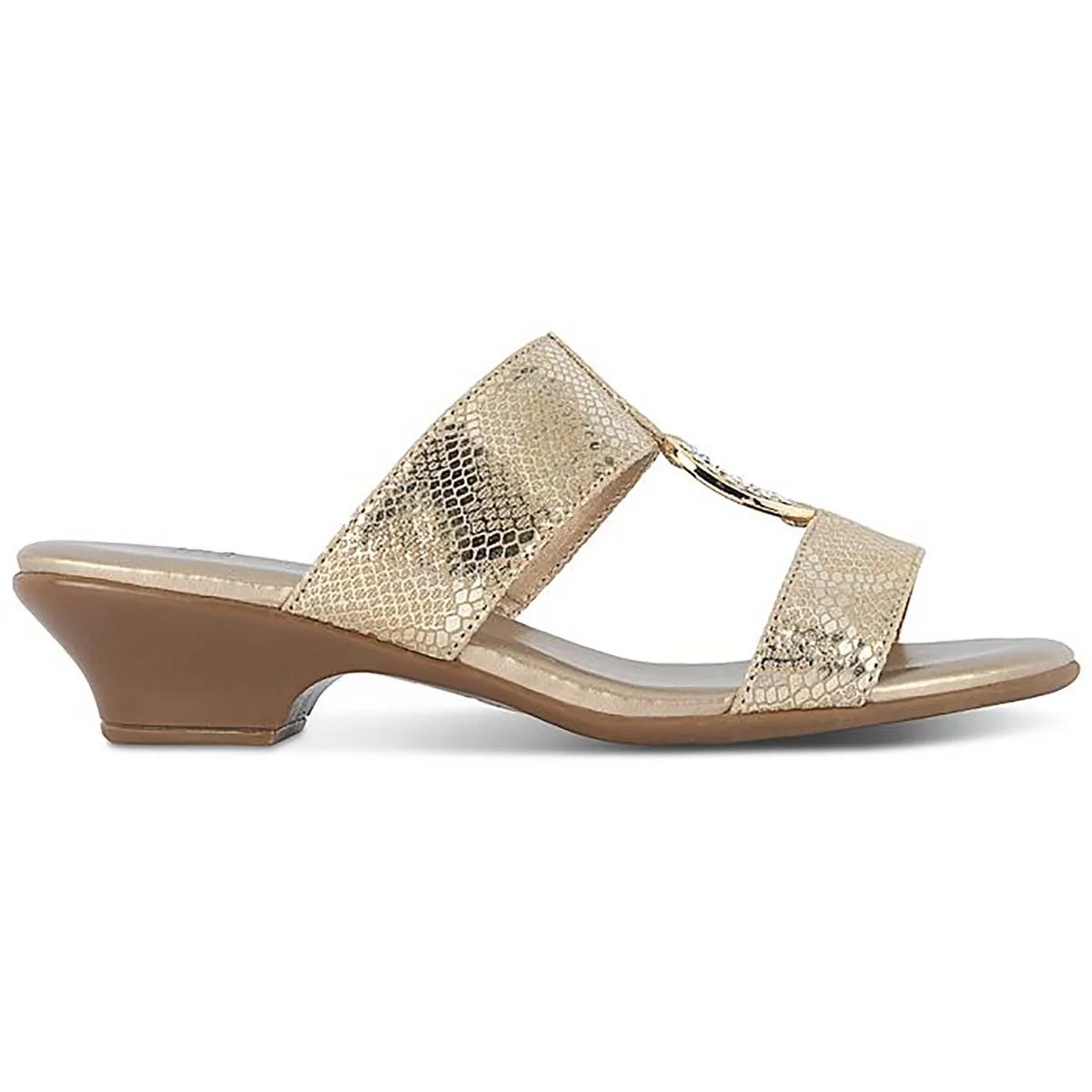 Jones New York Womens Eanna Embellished Slip-On Wedge Sandals