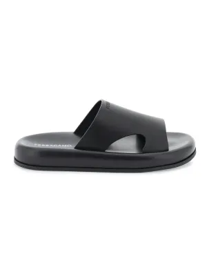 Men's Salvatore Cut-Out Slides in Black | Size 8 | 0224850772060