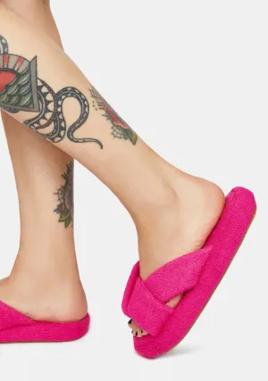 Pink Juna Terry Slides