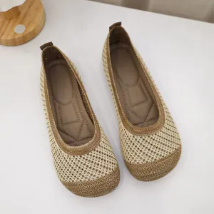 Vanccy Weaving Breathable Loafers  Comfortable Walking Casual Flats Shoes WF11