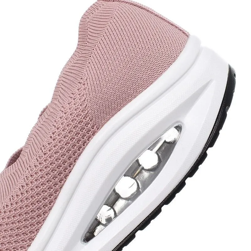 Women's Kiss My Toe Breathable Orthopedic Cushion Slip On Walking Shoes